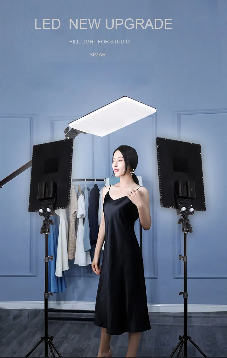 Mando a distancia con montaje de batería 40WX2, portátil, 3200k-5600K, luz LED bicolor para cámara de fotos y vídeo de estudio fotográfico