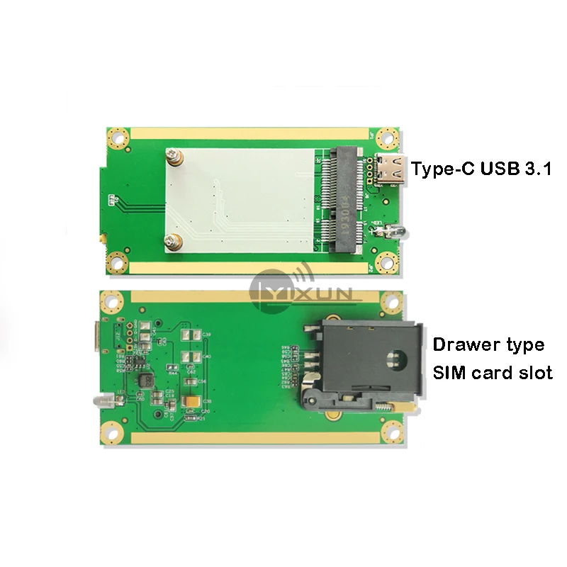 mini pcie to USB 4G module adapter board Type-C to USB 3.1 Industrial development board for mini pcie WWAN WIFI 3G 4G modem