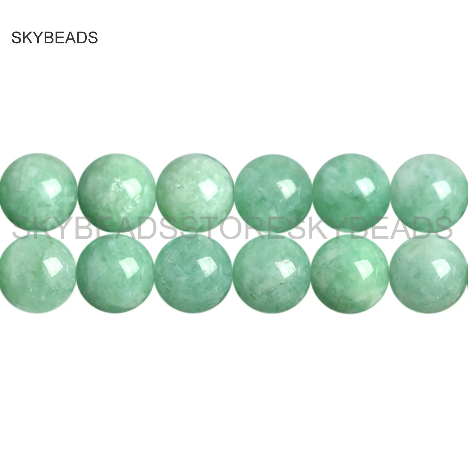 

Natural Burma Jade Gemstone Round 6mm 8mm 10mm 12mm Green Jadeite Beads for Fashion Jewelry Making Sold by Strand (Color Heated)