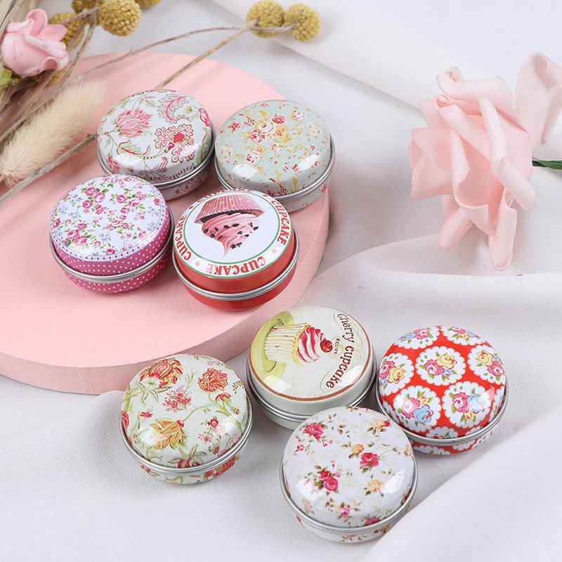 1Pc Colorful Mini Tin Pill Case Box Metal Packing Tin Jar Boxes Small Medicine Case Cans Coin Headphones Nail Travel Pill Box