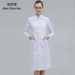 Ropa de laboratorio para mujer, bata multicolor ajustada, uniforme clínico, bata de belleza