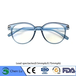 Lunettes de radioprotection contre les radiations radionucléaires, véritables lunettes en plomb, hôpital, laboratoire, usine, 0.5 mmpb, 0.75mmpb