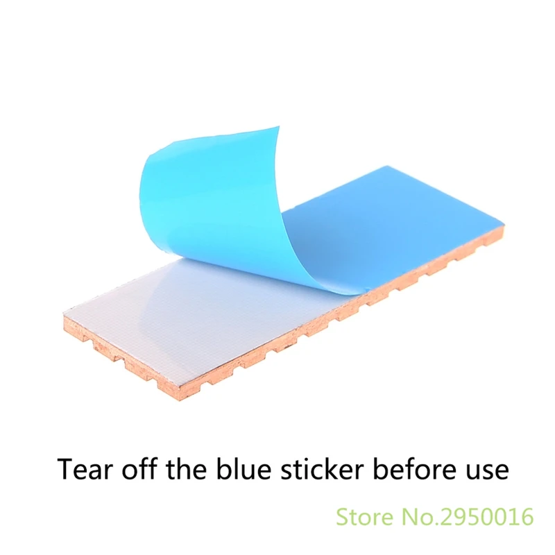 Dissipador de cobre condutor térmico para m.2 ngff 2280 pci-e nvme ssd 67x18mm, espessura 1.5/2/3/4/6mm