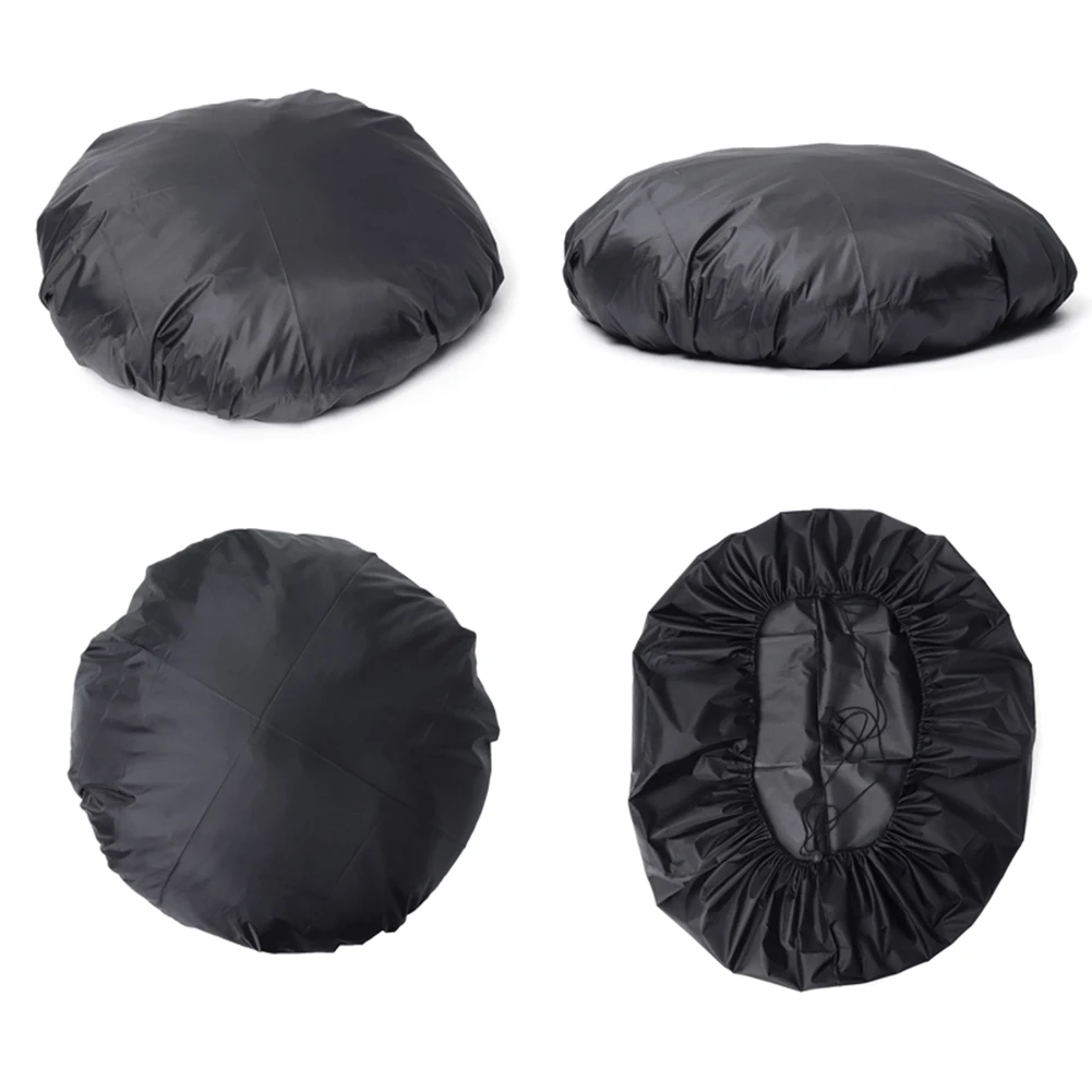 Round Fire Pit Cover Waterproof And Weather Resistant Durable Fabric BBQ Dust Cover For Outdoors Stove Brazier Heater