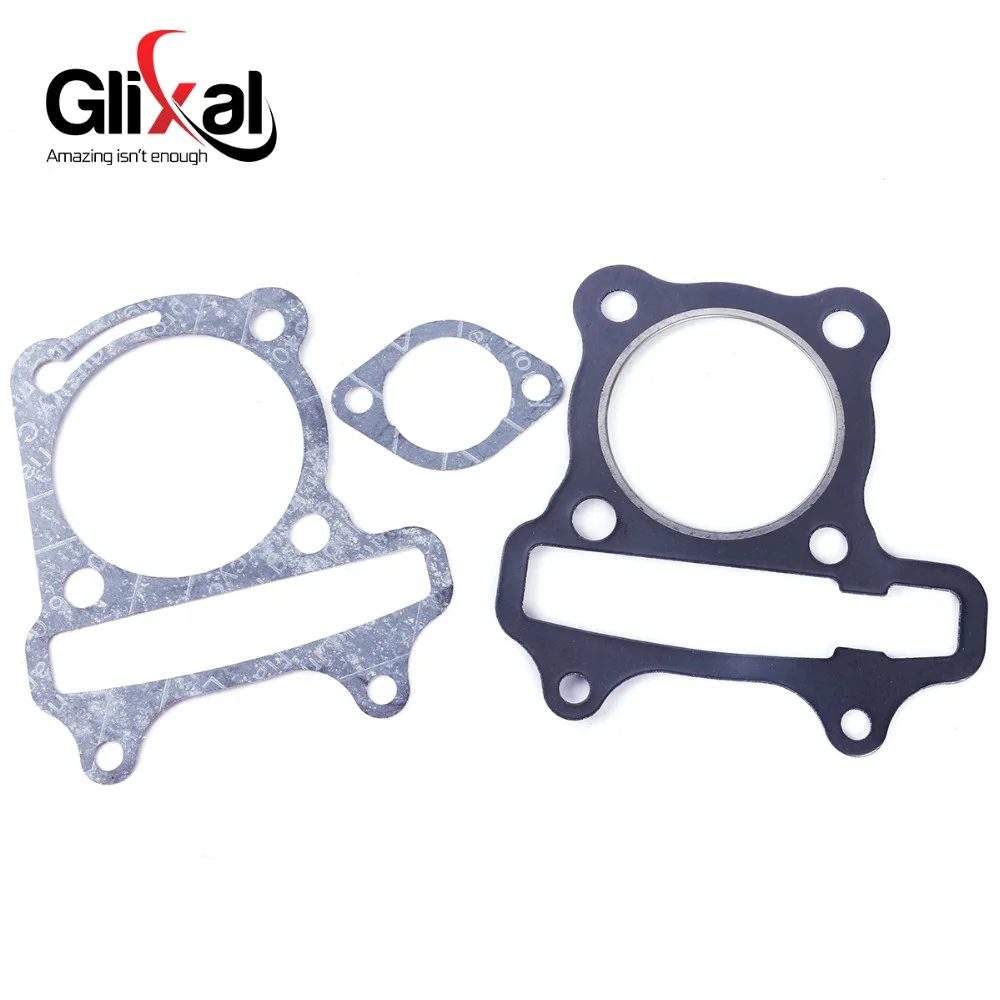 Glixal GY6 125cc Chinese Scooter Engine 52.4mm Cylinder kit with Piston Kit for 4T 152QMI JONWAY ZNEN Roketa ATV Moped