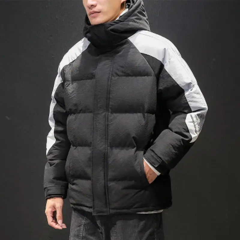 2021 engrossar homens casaco de inverno oversize parkas harajuku estilo coreano masculino jaquetas quentes gola roupas de algodão quente parkas