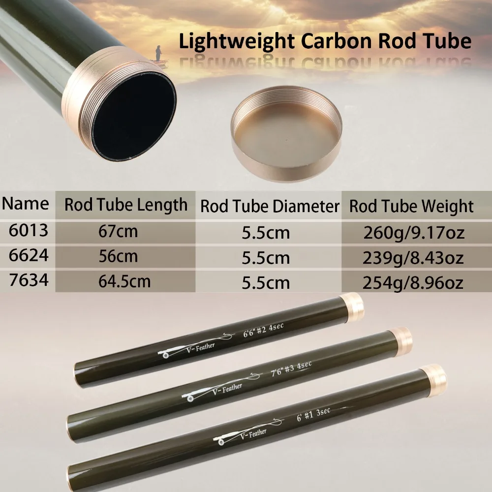 Maximumcatch V-Feather Fly Fishing Rod Small Stream Creek 30T+36T SK Carbon Light Fly Rod With Carbon Fiber Tube