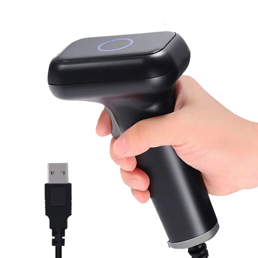 

HBAPOS беспроводной сканер QR-кода 2D USB проводной автоматический сканирующий считыватель штрих-кодов для инвентаризации терминала POS супермаркета