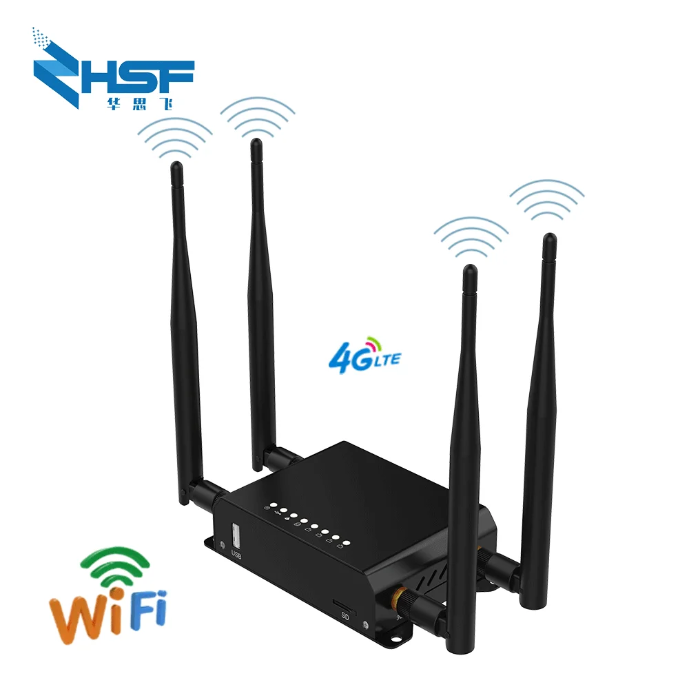 300Mbps CAT6 4G router 4G LTE router 4g wifi router Industrial grade router with SIM card slot Wi-Fi router WAN/LAM port 32 user