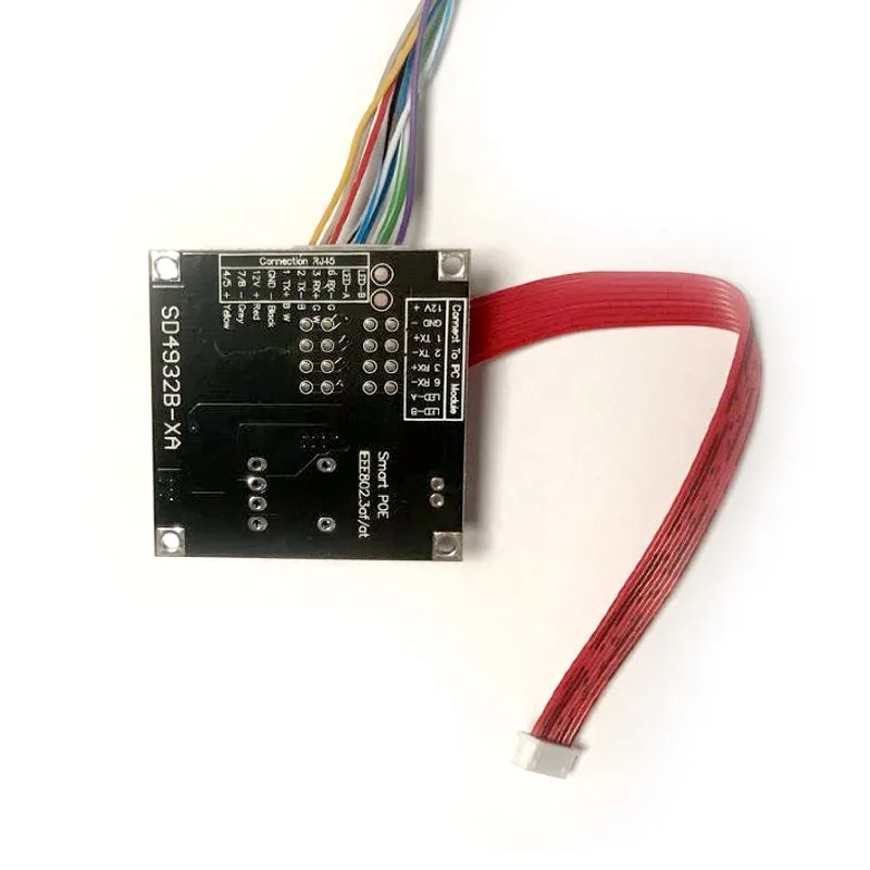 Smart POE CCTV module PCB board 48V input Power Over Ethernet 12V output IEEE802.3af/at for ip camera with POE cable