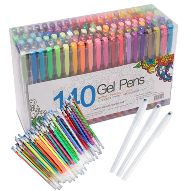 0.8mm 100 kolorów długopis fluorescencyjne wkłady kolorowy długopis Flash gładki tusz malowanie graffiti długopisy szkolne artykuły papiernicze 04116