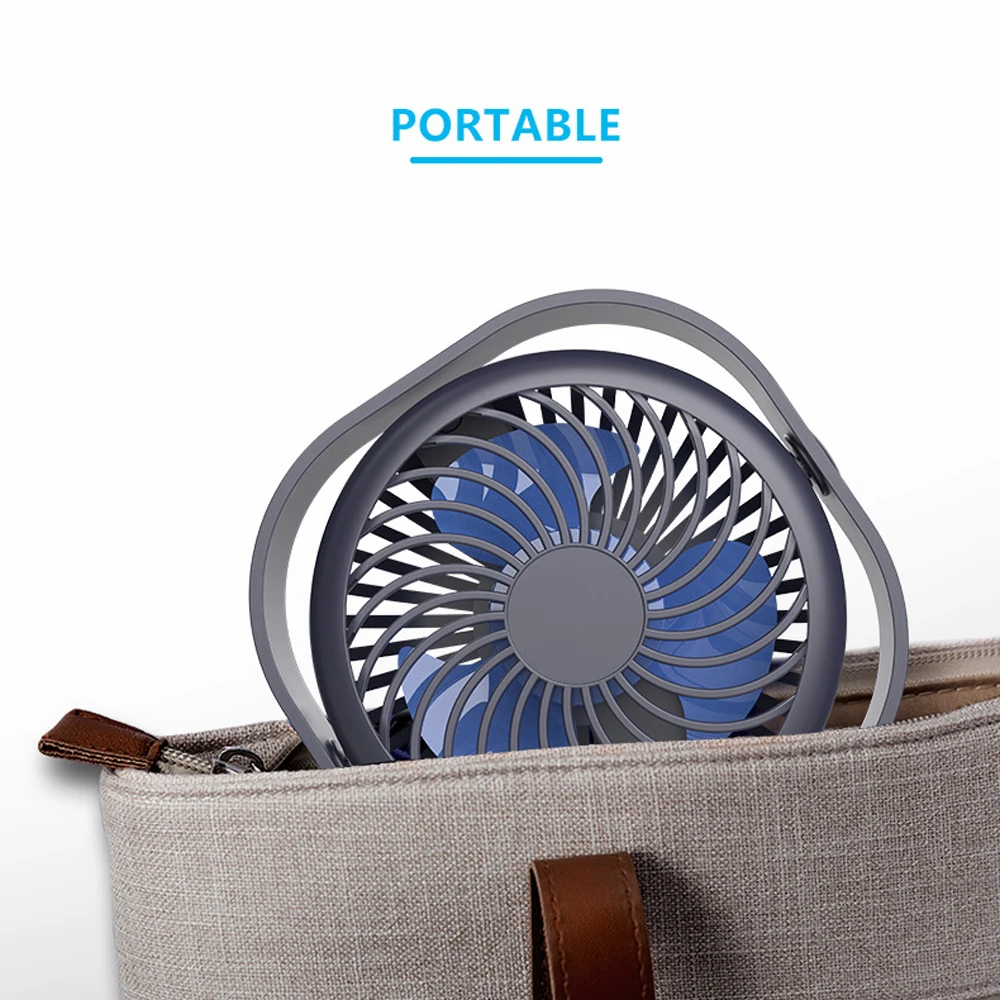 Nowy wentylator chłodnicy 360 ° USB Mini wentylator powietrza przenośny 3 prędkości Super wyciszenie chłodzenia dla biura na biurko wentylatory samochodów podróży domu USB gadżet wentylator
