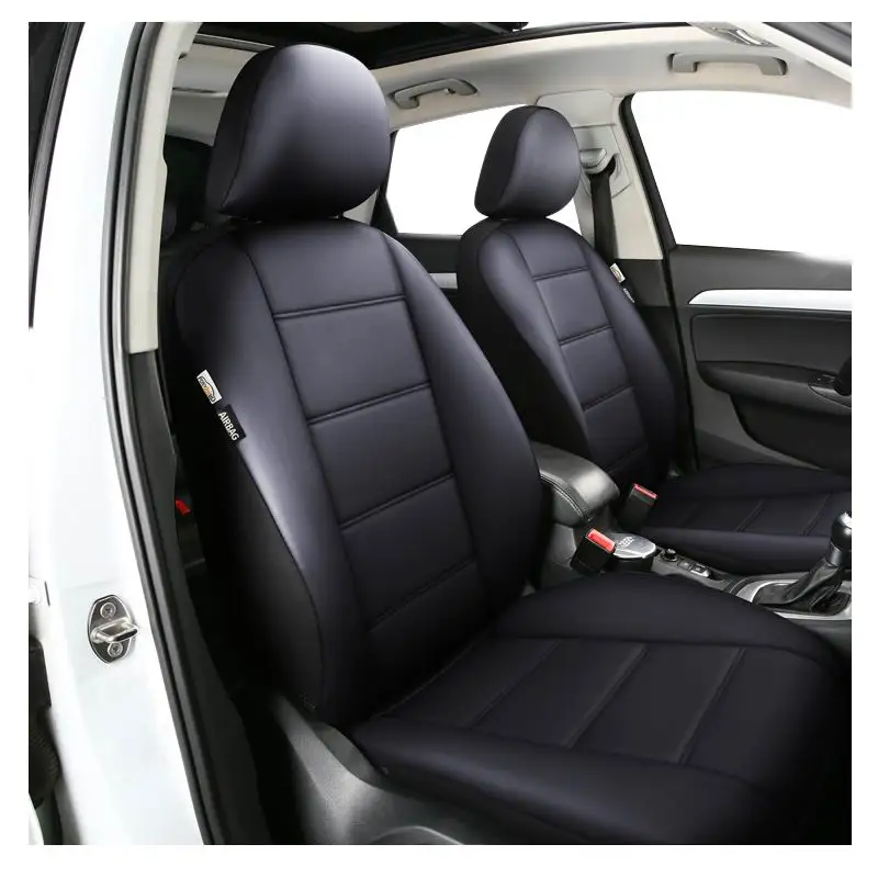 Lux Artificial PU Leather Car Seat Cover Universal Size Full Set Airbag Compatible Fit Most Cars