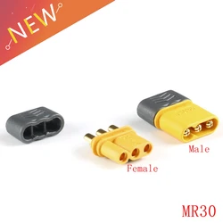 2Pcs MR30 Male Female Connector Plug with Sheath Banana Plug for RC Lipo Battery RC Multicopter Airplane