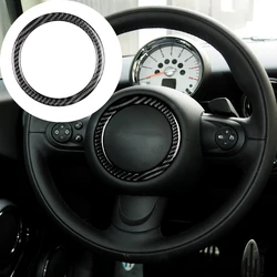 Car Steering Wheel Panel Sticker Frame Trim Circle Cover For Mini Cooper R55 R56 R60 R61 Interior Decor Strip