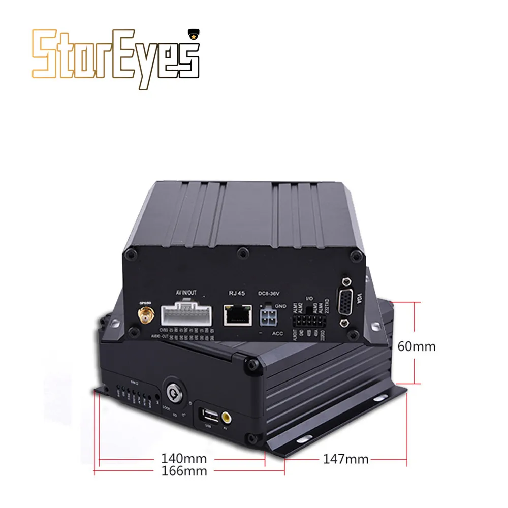 H.264 AHD 720P 4Ch HDD SD Card Trailer Truck Taxi Vehicle Car School Bus GPS Mobile DVR