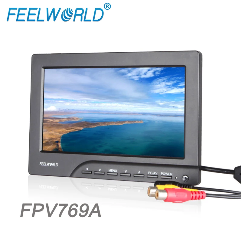 

Feelworld FPV769A 7 Inch High Brigtness HD FPV Monitor 800x480 7" Dji Drone FPV Monitor LCD Monitor HDMI Monitors Ground Station