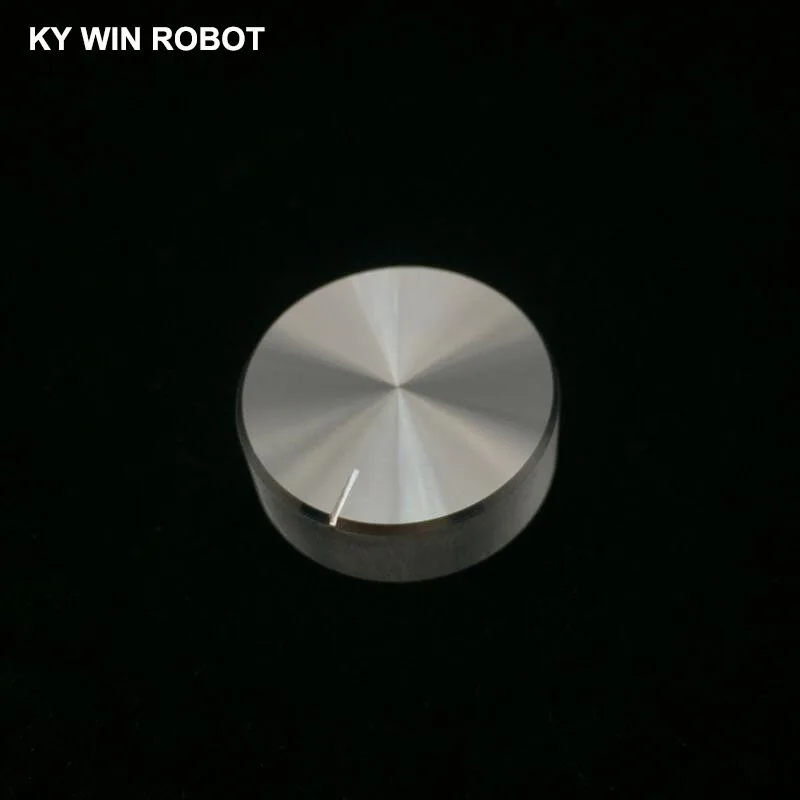 1 pcs 30x10mm 6mm Shaft Hole Aluminum Alloy Potentiometer Knob White