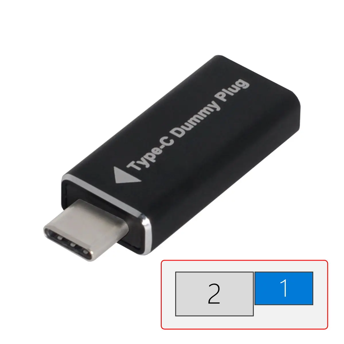 Cy Virtuele Display Adapter USB-C Type-C Ddc Edid Dummy Plug Headless Ghost Display Emulator 1920x1080p @ 60Hz