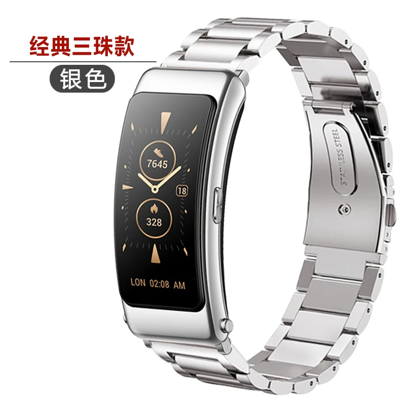 strap for HUAWEI TalkBand B6 TalkBand B3 Wristband Replacement Luxury Stainless Steel strap Metal Bracelet For TalkBand B3 B6