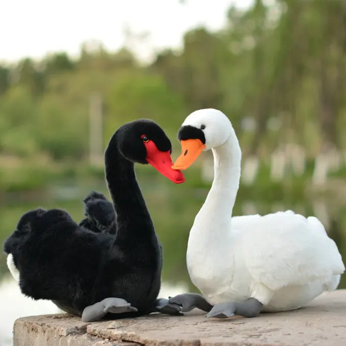 simulation goose swan plush toy about 28x25cm soft doll kids toy Christmas gift w2949