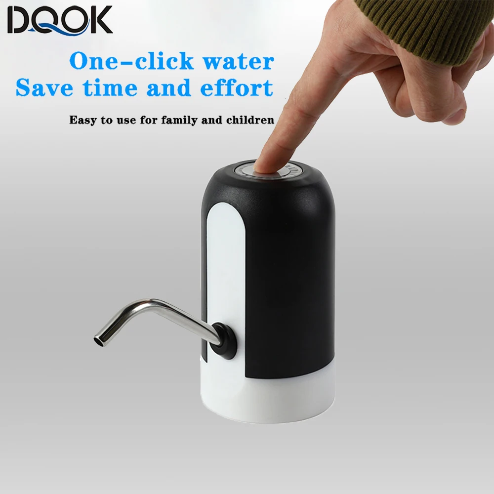 Pompa per bottiglia d\'acqua ricarica USB distributore automatico di acqua elettrico pompa per bottiglia pompa per acqua interruttore automatico