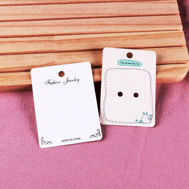 

Cute Style Rabbit Hairpin Packaging Card 50PCS 7.5*10cm Cartoon Cardboard Hair Clip/Claws Package Cards Boutique Wholesale