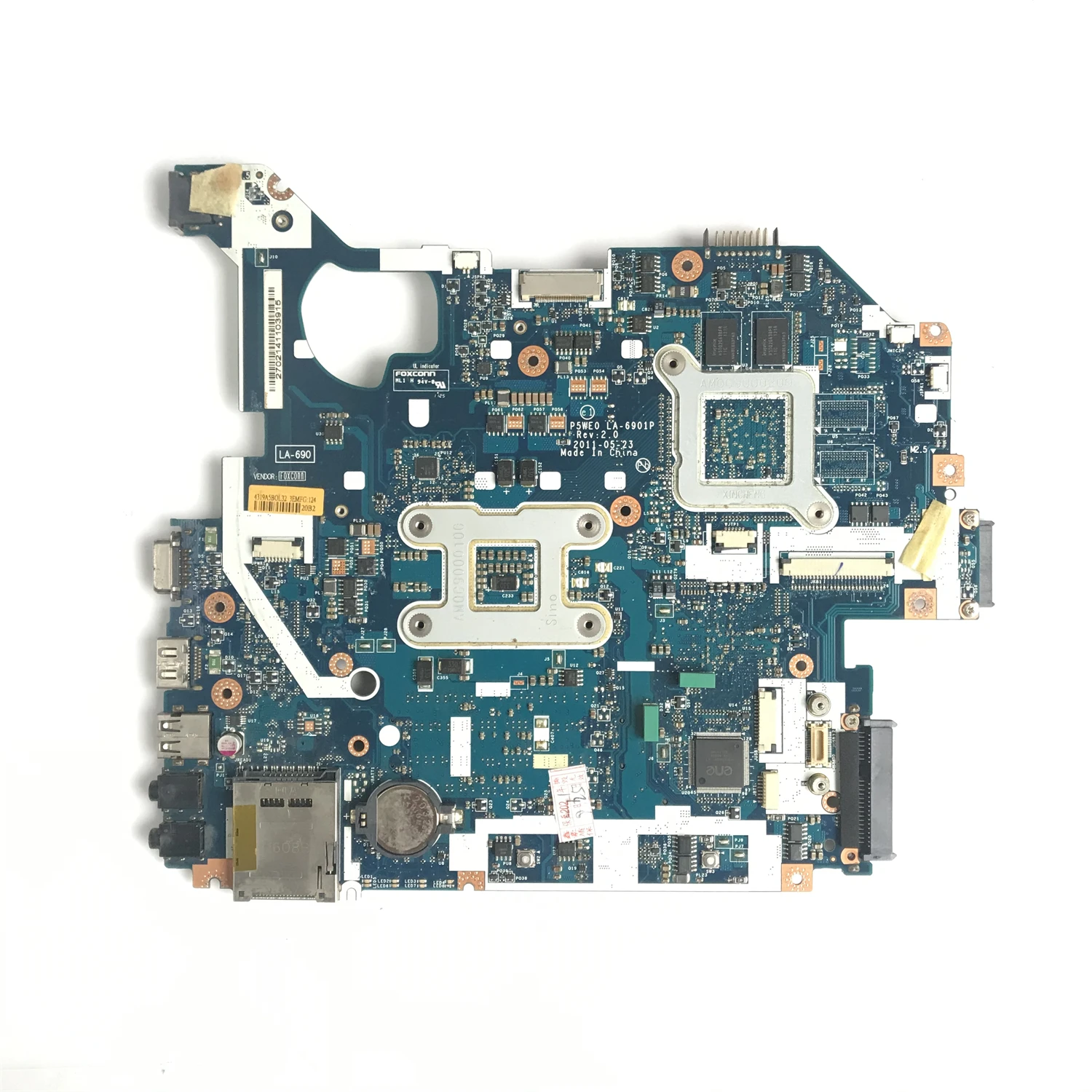 MBRFF02005 Mainboard สำหรับ Acer Aspire 5750 5750G เมนบอร์ดแล็ปท็อป P5WE0 LA-6901P พร้อม N12P-GV-OP-B-A1 1GB HM65 DDR3 100% ทดสอบ