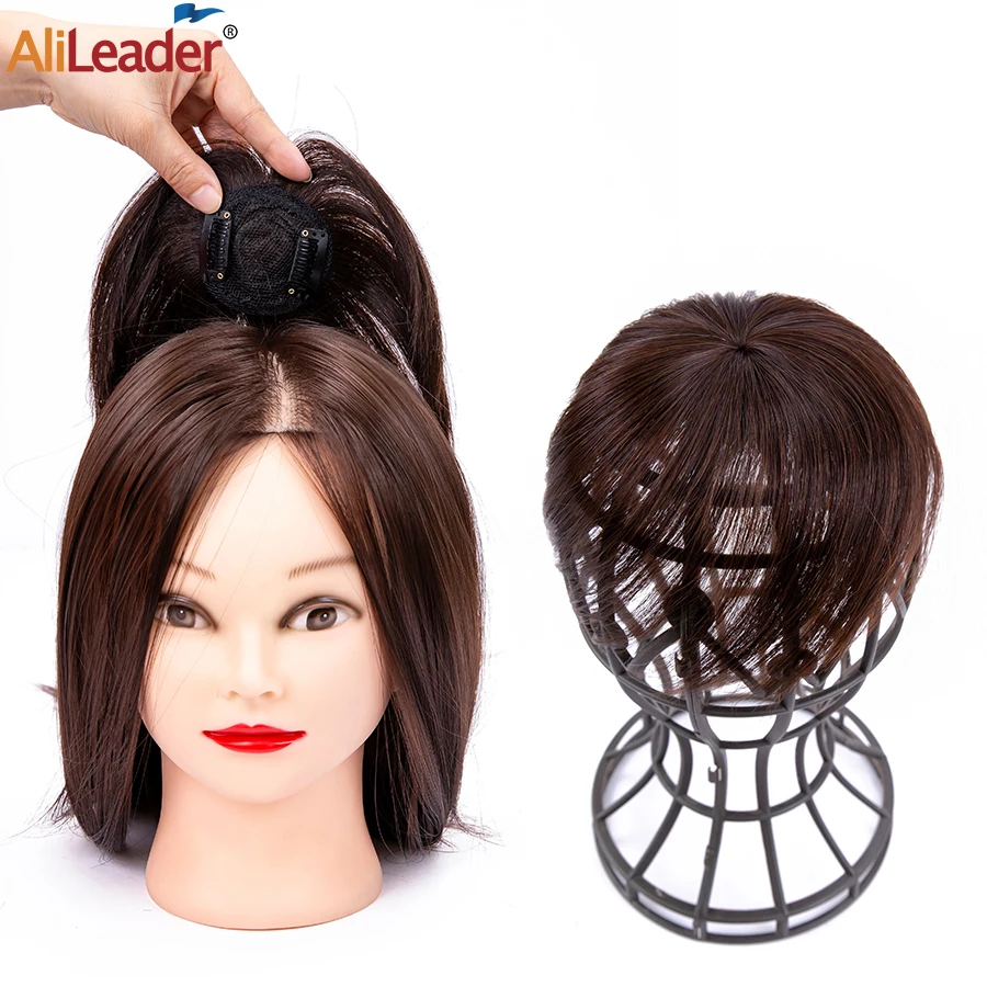 Alileader New Synthetic Hairpieces Clips On Top Of Hair Extensions For Women With Thinning Hair Short Women Hair pieces