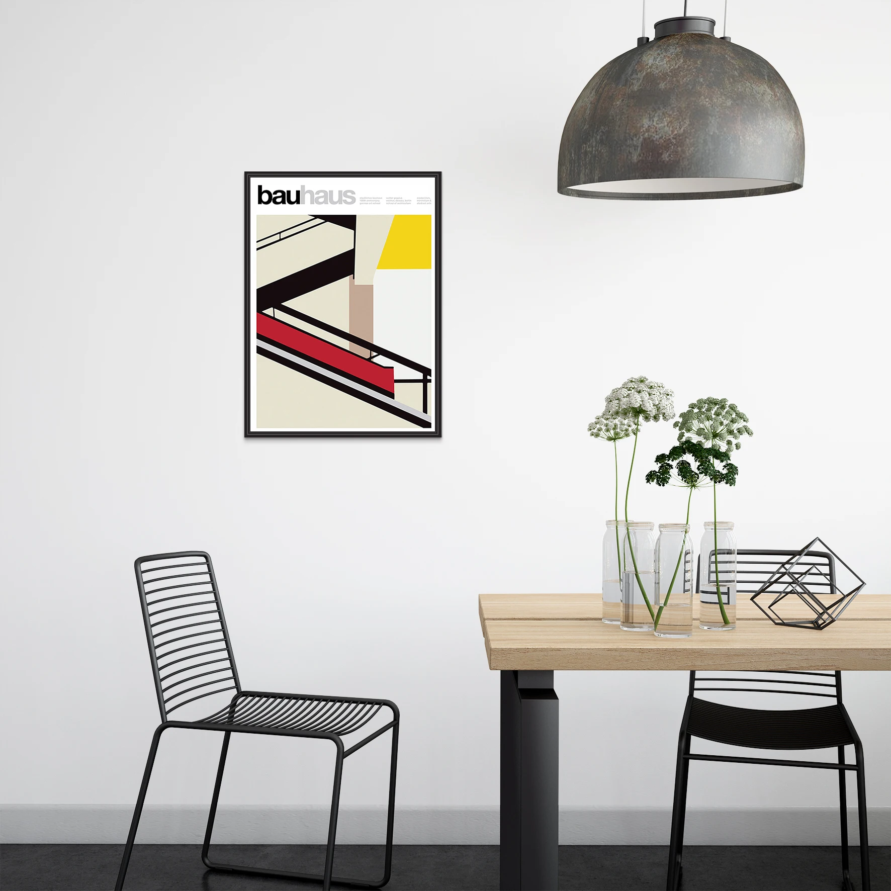 Bauhaus Staircase poster, Weimar Bauhaus Exhibition print, Herbert Bayer poster, Bauhaus Print, Walter gropius,