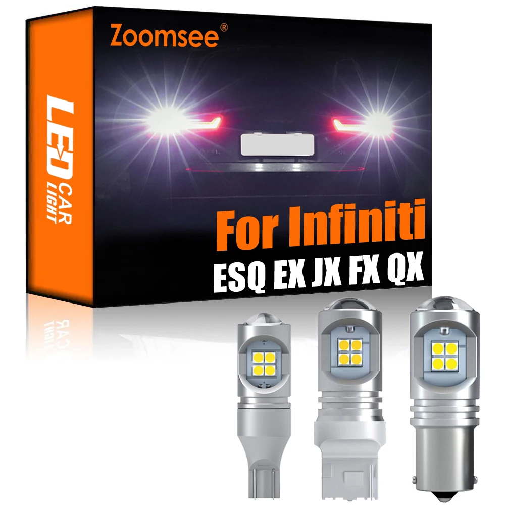 Zoomsee; Комплект из 2 предметов, белая обратный светодиодный для Infiniti QX50 QX60 QX70 QX80 эсквайр EX35 JX35 FX35 FX45 FX37 Canbus внешний резервный задний фонарь светильник