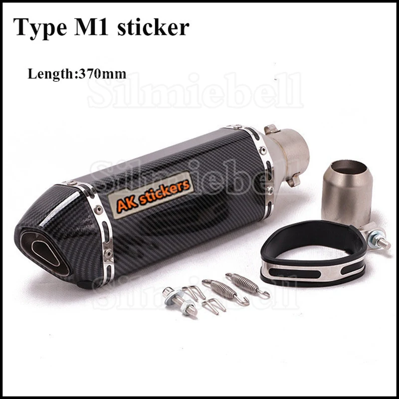 Universal Motorcycle AK Exhaust muffler Modified Scooter Silencer Pipe For Yamaha XJ6 MT07 R6 R1 R3 Z900 Z800 Z1000 K6 K7 K8 K9