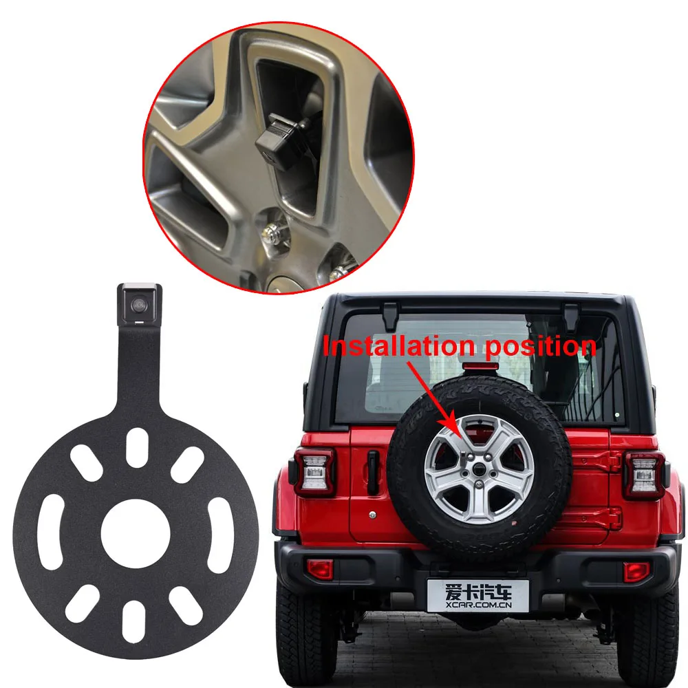 for Jeep Wrangler 2007-2018 Car Backup Reverse Rear View Camera Waterproof Spare Tire Mount Reversing Parking