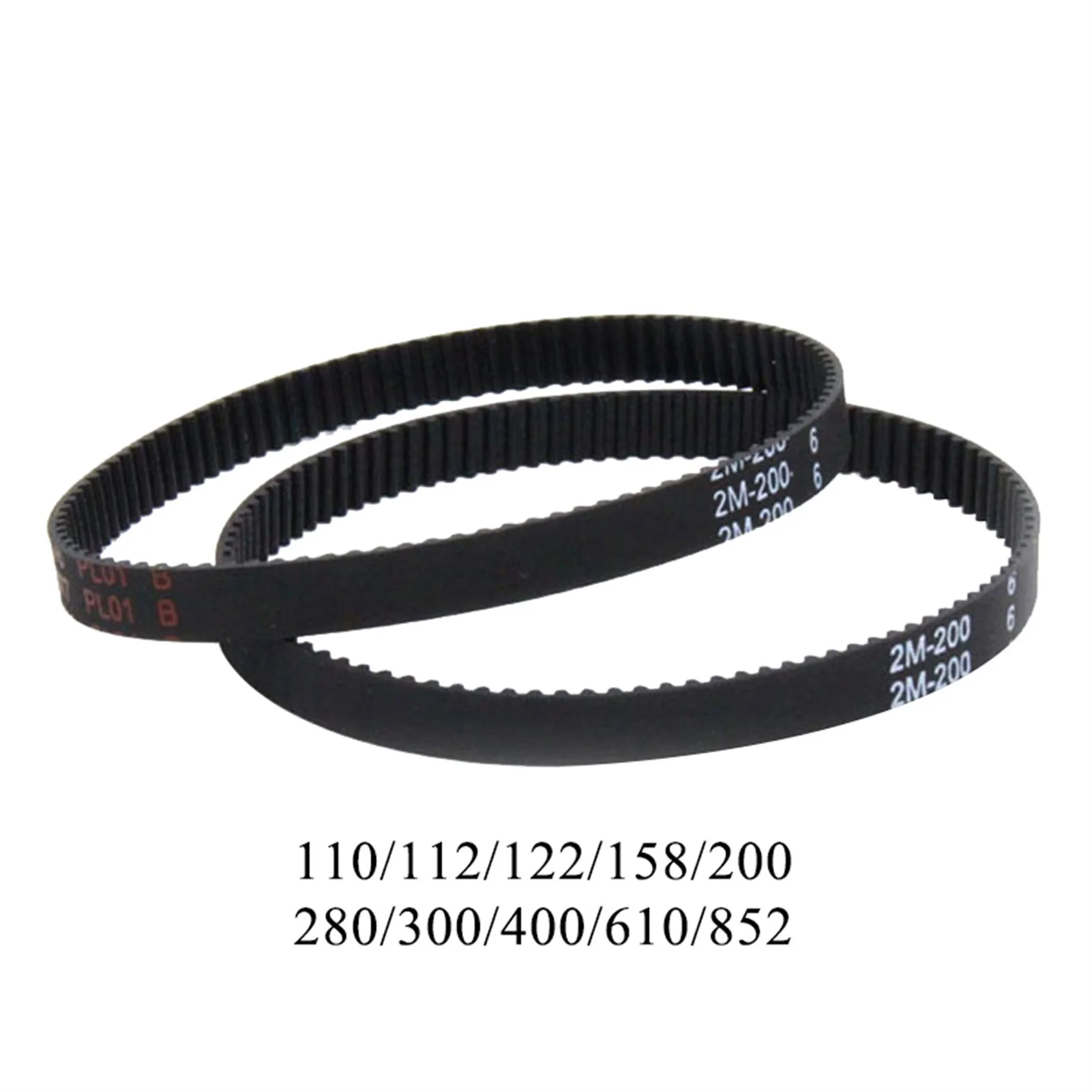 3D Printer Belt GT2 Closed Loop Rubber 2GT Timing Belt, 110/112/122/158/200/280/300/400/610mm