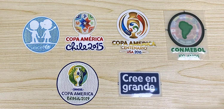 2015 2016 2019 2021 2024 soccer patch set Iron-on Authentic Patches Argentina Brazil Uruguay Chile Peru Players Issue Badges