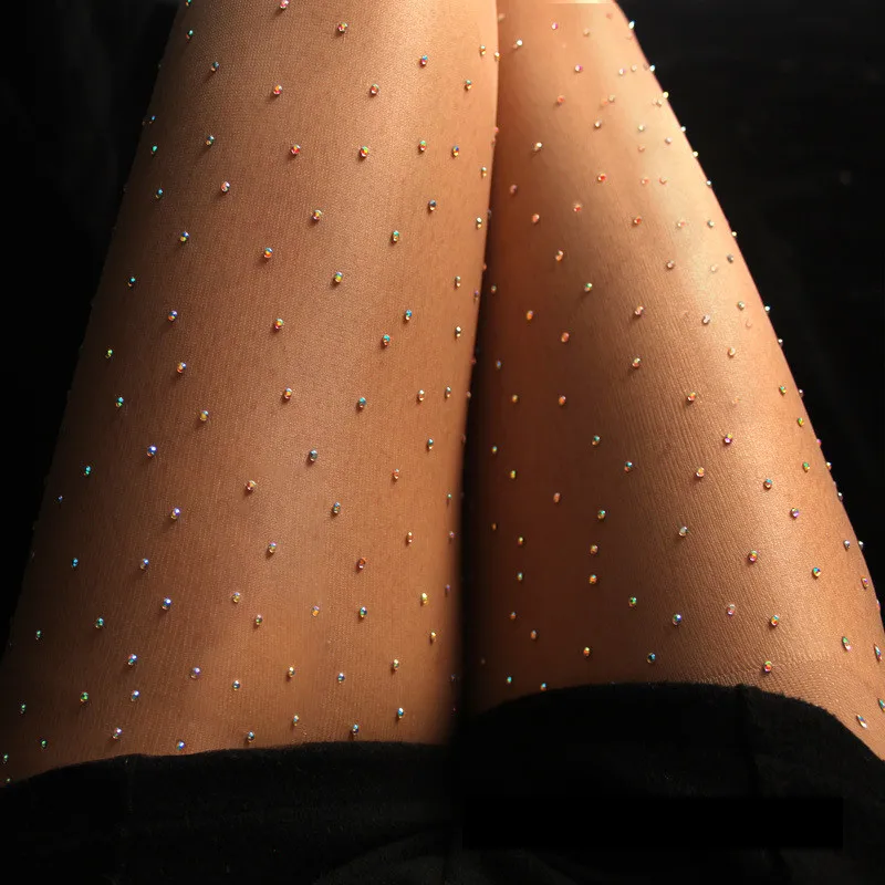 ราคาถูกผู้หญิง Plus ขนาดดูเซ็กซี่ Tights กับ Rhinestone