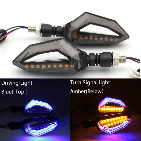 Universal Motorcycle 12 LED Turn Signal Lights Blinker Front Rear Light for Harley Cruiser Honda Kawasaki BMW Yamaha