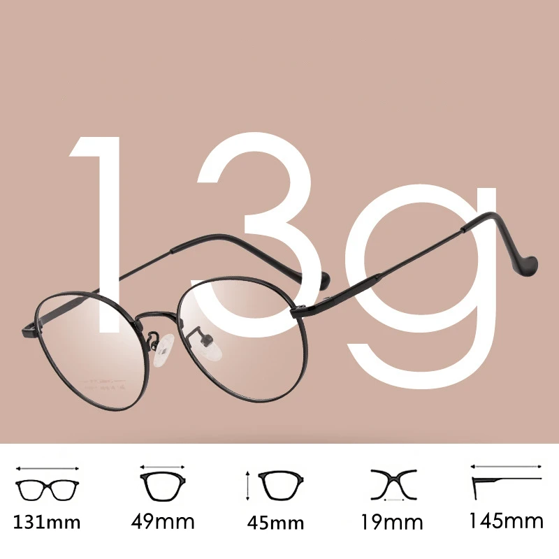 KatKani New Super Light Titanium Alloy Two-tone Eyeglasses Men Retro Round Myopia Optics Prescription Glasses Frame Women AC017