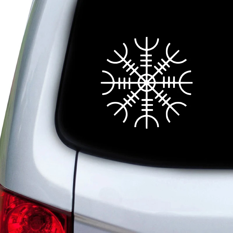 Runy symbole naklejka winylowa na laptopa naklejki na okna samochodu przewodnik zgubiony kompas Viking norweskie celty dla Apple Macbook Pro/Air Decor
