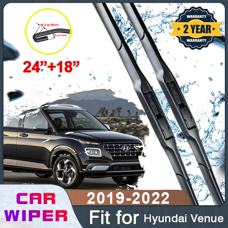 

Щетки стеклоочистителя переднего ветрового стекла J Hook U-type для Hyundai Venue QX 2019 2020 2021 2022