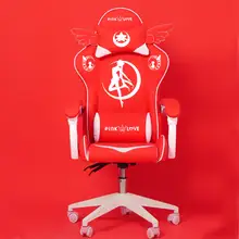 Pink Cartoon Girl Gaming Office Chair #3