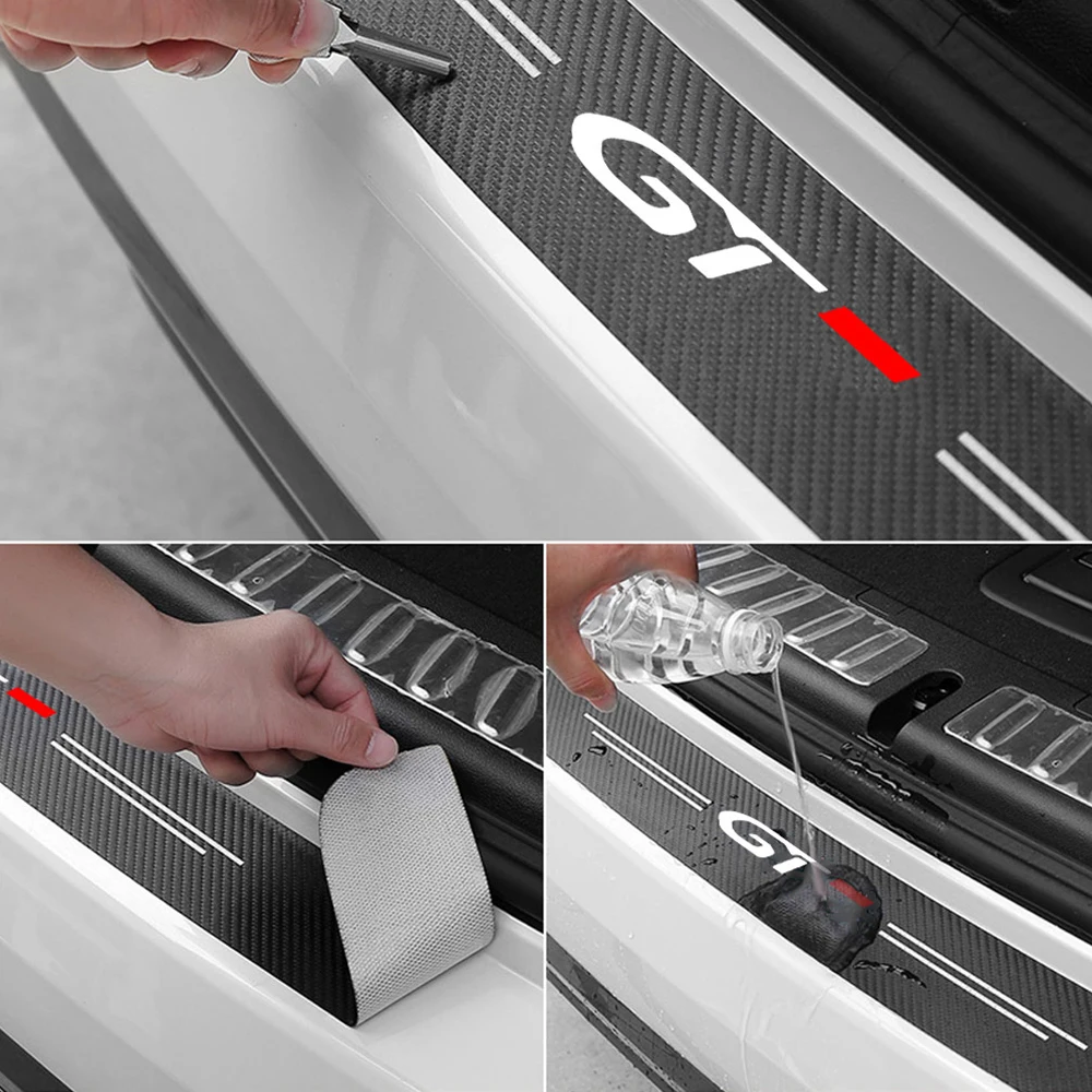 Car trunk Cloth fiber Car sticker decoration for Peugeot gt gti gtline 508 5008 3008 208 2008 308 Car Accessories Car stickers