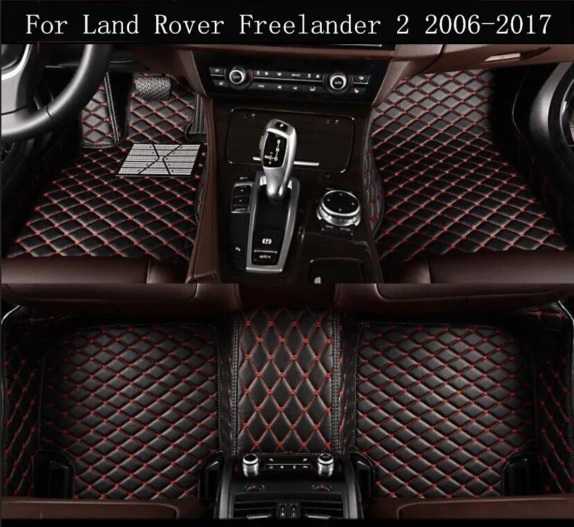 Car 3D Luxury Leather Car Floor Mats Fits For Land Rover Freelander 2 2006-2017 EMS Free shipping