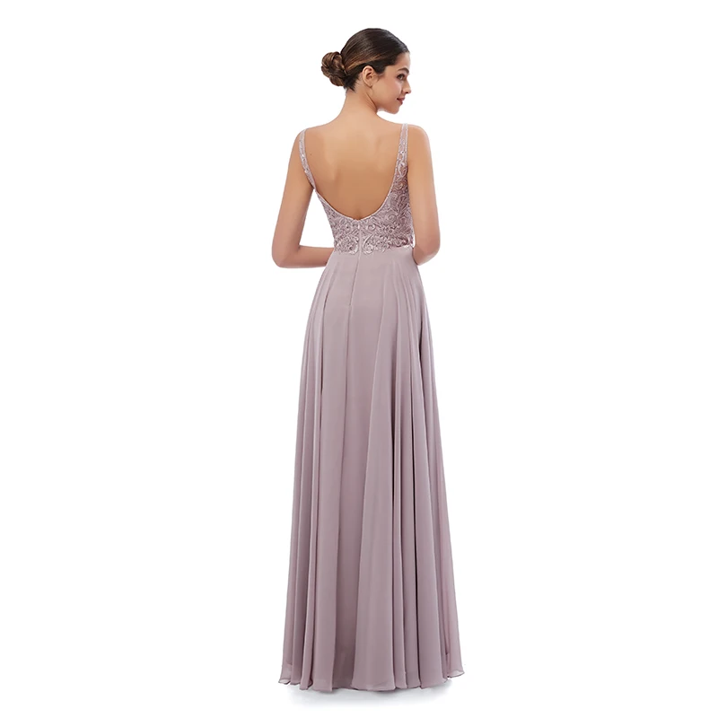 Apliques de renda querida vestido longo Chiffon, Mãe dos vestidos de noiva, Vestido de casamento, 2024