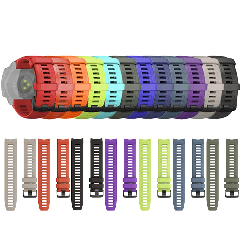 Dành cho Garmin Bản Năng Dây Thể Thao Silicone thay thế dây đeo tay màu lắp đặt nhanh chóng và loại bỏ phụ kiện