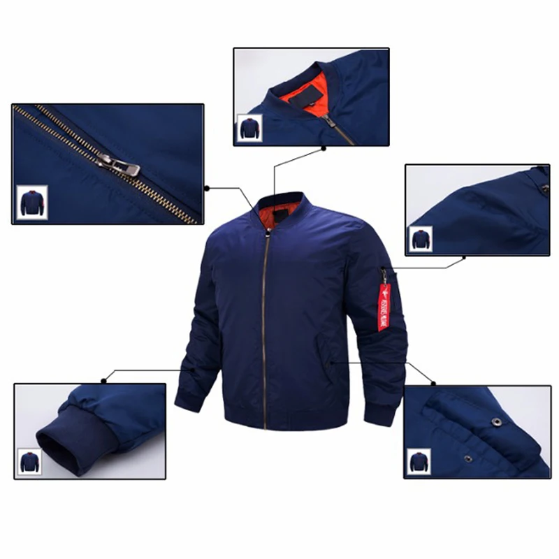 Mens Winter Coats Outerwear Game Clothing Flight Bomber Jacket Windbreaker Thick Warm Male Parkas Military