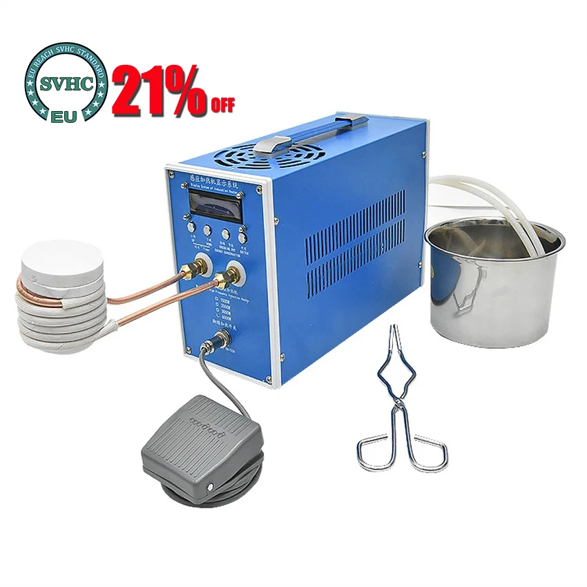 High Frequency Induction Heating Machine Metal Smelting Furnace Induction Heater Welding Metal Quenching Equipment 220V 6000W