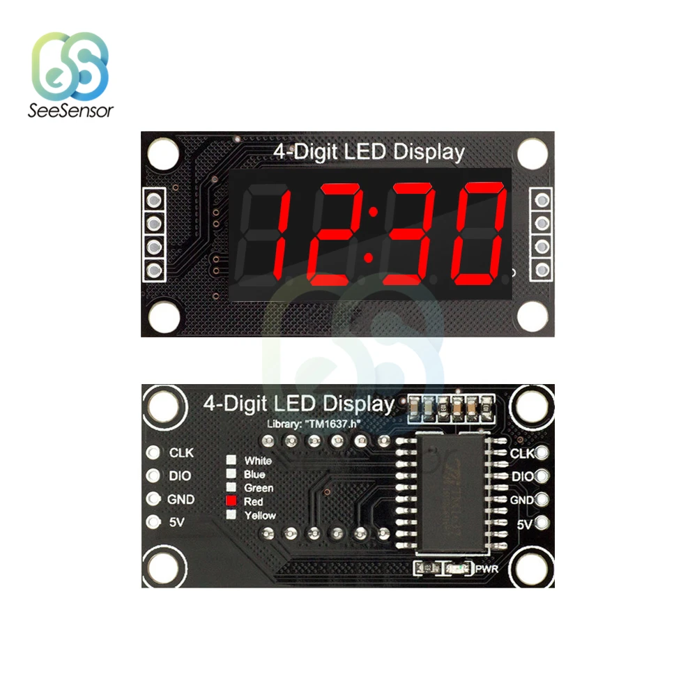 0.36 Inch TM1637 4 Bits Digital LED Display Tube Module Decimal 7 Segment with Clock For arduino