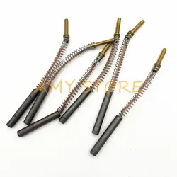 6pcs 6mm(OD)*35mm(L) Round Cylindrical Motor Tool Carbon Brushes Spring Wick 4mm(OD)-Screw Head Power Tool for Clutch