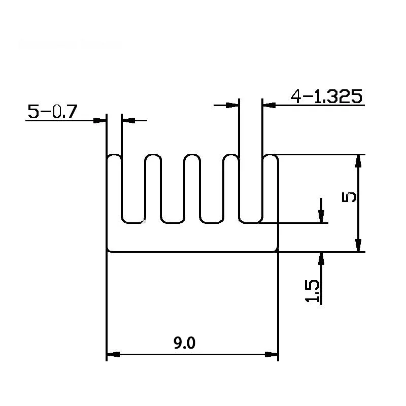 Mini disipador térmico de aluminio, placa base de Chip IC, CPU GPU, radiador, disipador térmico, 60 piezas, 9x9x5mm, color negro